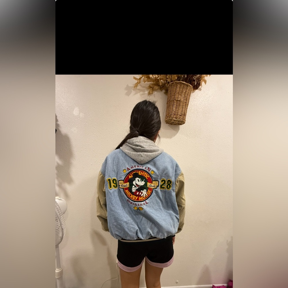 Vintage Disney Store Mickey Mouse League 1928 Champions Jacket Mens Size Small - Picture 7 of 15
